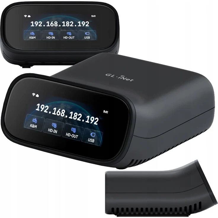 GL.iNet RM10 Comet Pro - Remote KVM over Wi-Fi, 4K HDMI, Wi-Fi 6, 32 GB eMMC, Touchscreen