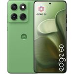 Motorola Edge 60 5G, Smartphone mit 12GB RAM, 256GB Speicher, 50 MP Kamera, 6,67" Super HD Display, Grün (Shamrock), Dual-SIM
