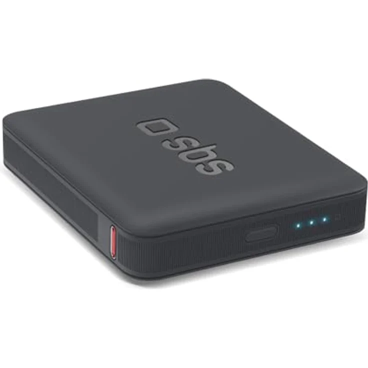 SBS Powerbank 5000 mAh klein und kompakt, USB-C Power Delivery, 10W, schwarz – Bild 1