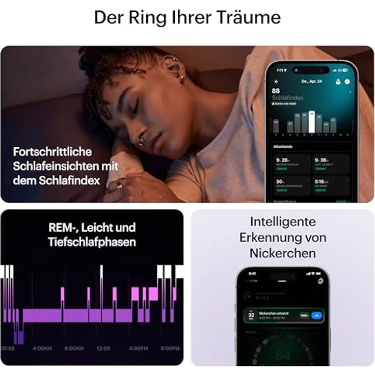 Ultrahuman Ring Air, Wearable Ring in Schwarz, Ringgröße 5 – Bild 5