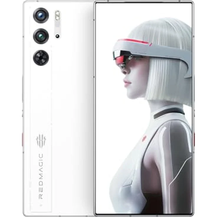 REDMAGIC 9S Pro 120Hz Gaming Handy, 5G Android Smartphone, 12GB RAM+256GB ROM, Snapdragon 8 Gen 3, 6.8" AMOLED Full Bildschirm, FHD+ Gaming Telefon, 50MP Kamera, 80W Ladegerät, Dual-SIM Weiß – Bild 1