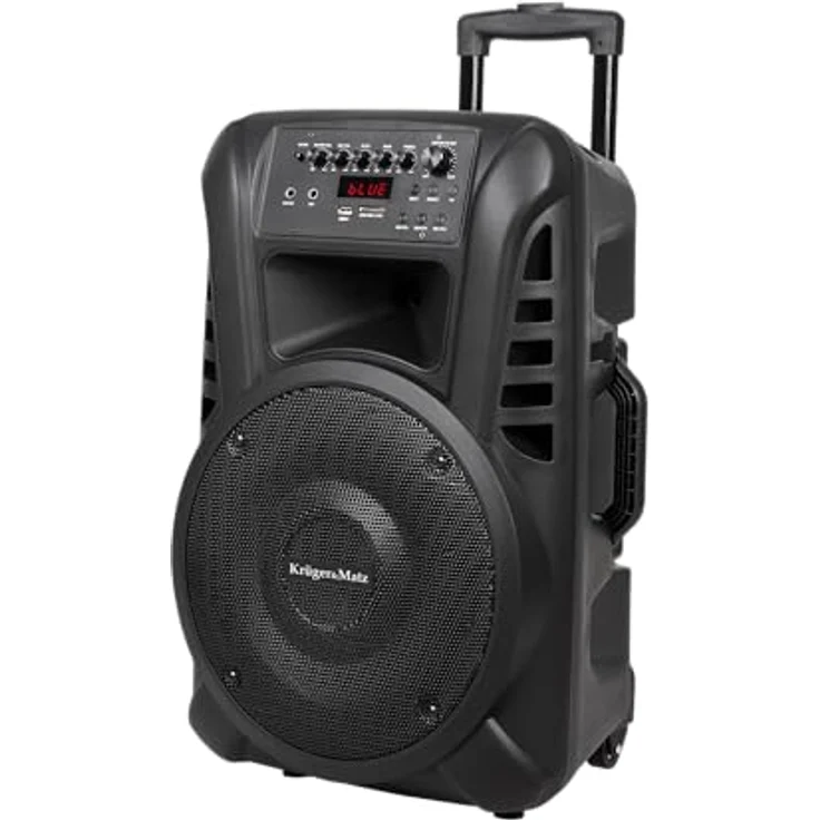 Kruger&Matz KM 1712, Aktive Lautsprecherbox mit Bluetooth, Karaoke-Funktion und integriertem Akku, Schwarz – Bild 1
