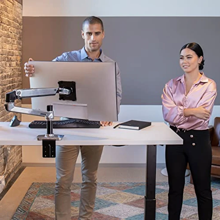 ERGOTRON LX Monitor Arm in Aluminium - Monitor Tischhalterung mit patentierter CF-Technologie für Bildschirme bis 34 Zoll und 33cm Höhenverstellung – Bild 5