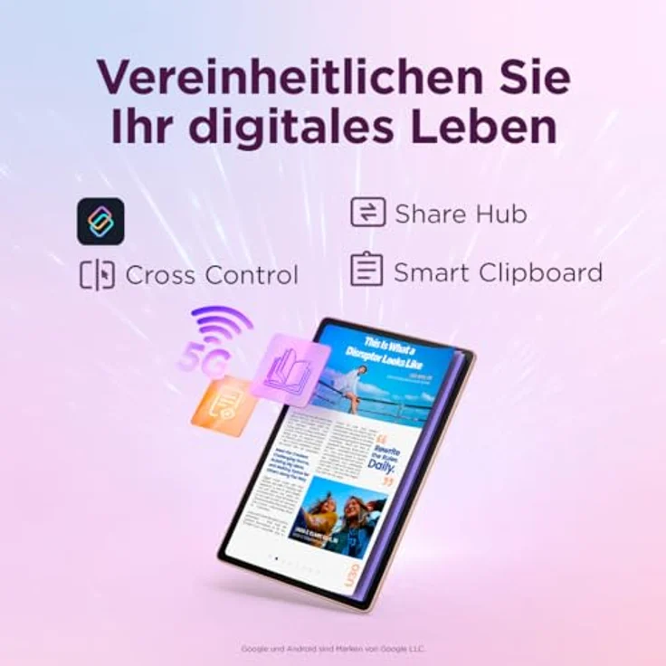 Lenovo Idea Tab Plus, 12.1" Tablet mit MediaTek Dimensity 6400 Prozessor, 128 GB Speicher, 8 GB RAM, Android 15, schwarz – Bild 11