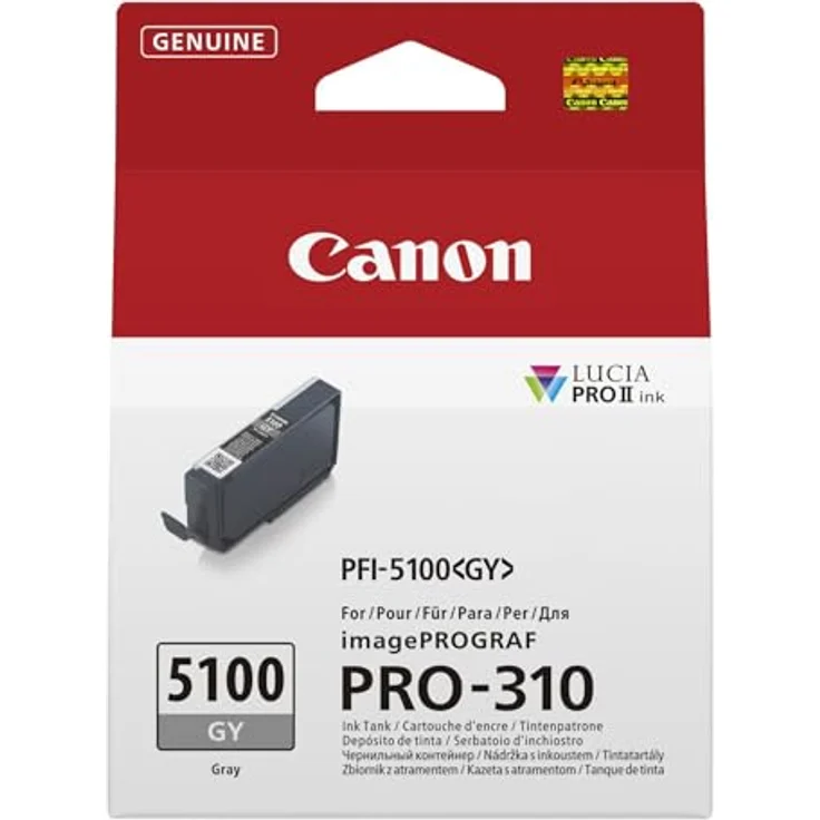Canon PFI-5100 GY Tintenpatrone, hochwertige Grautinte für präzise Druckergebnisse – Bild 2