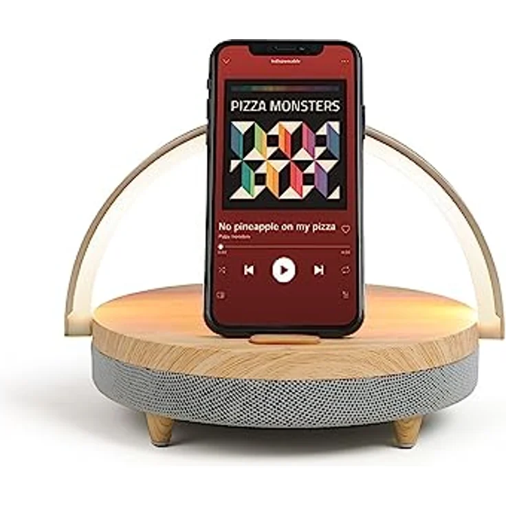 LIVOO TES242 Tragbarer Bluetooth-Lautsprecher mit LED-Beleuchtung, kabelloses Ladegerät und 4 Stunden Spielzeit – Bild 3