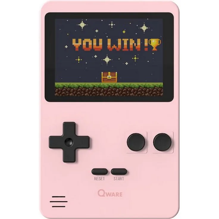 Qware Gaming Retro Handheld Spielkonsole, 240 Spiele vorinstalliert, tragbares Design, hochauflösendes Display