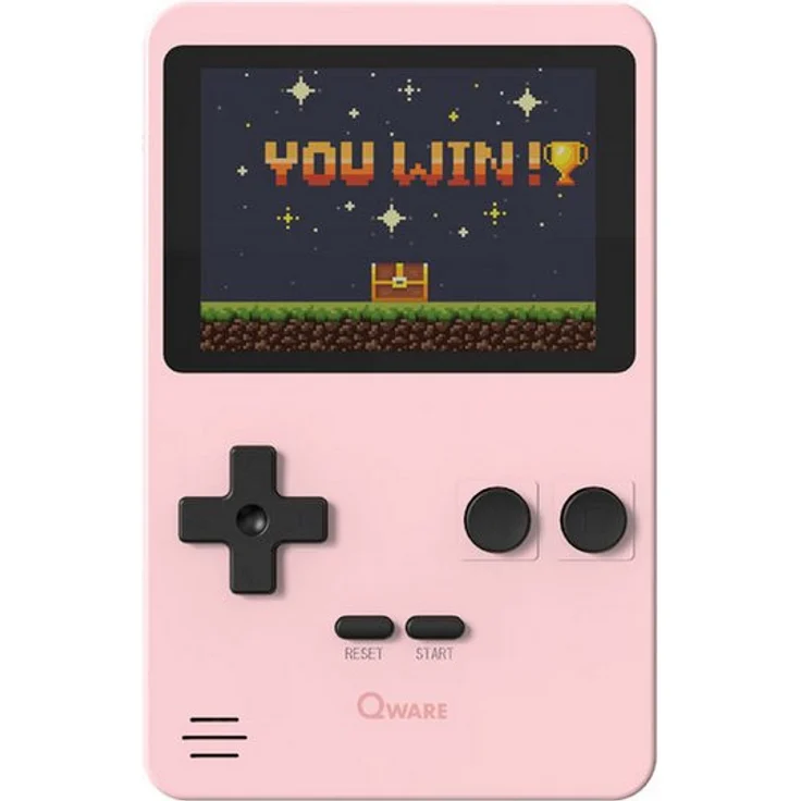 Qware Gaming Retro Handheld Spielkonsole, 240 Spiele vorinstalliert, tragbares Design, hochauflösendes Display