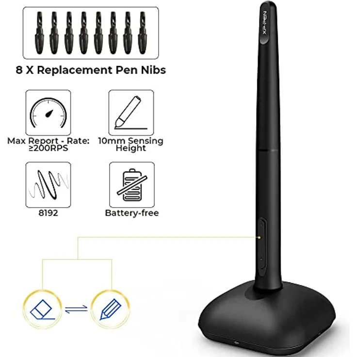 XP-PEN Deco01 V2 Grafiktabletten mit batteriefreiem Eingabestift, unterstützt Windows, Mac & Android – Bild 3