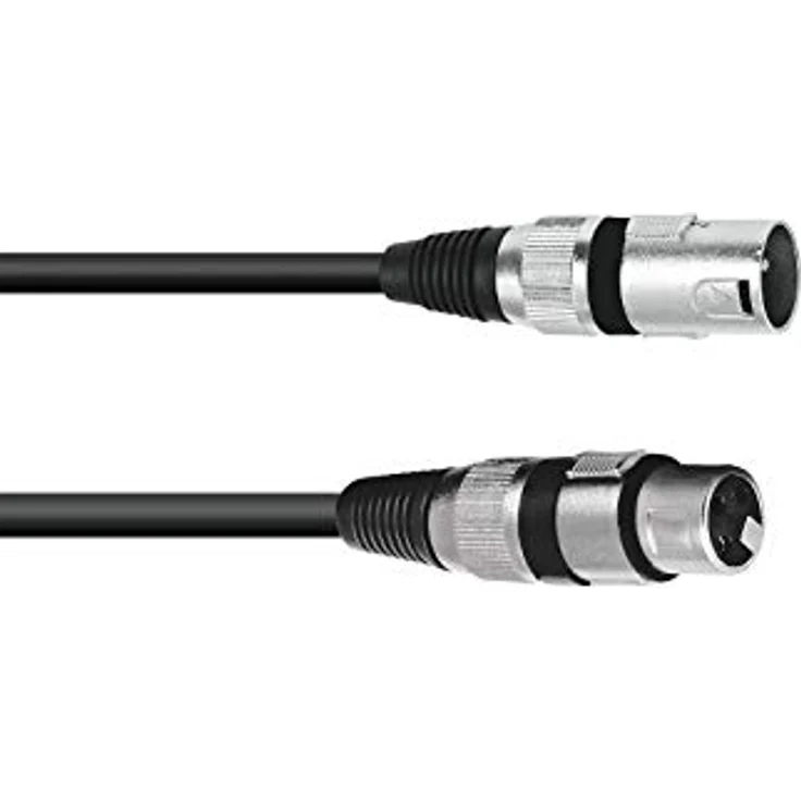 OMNITRONIC XLR Kabel 3pol 5m sw | Audiokabel mit 3-poligen XLR-Verbindern – Bild 1