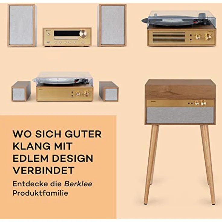 Auna Stereoanlage, Kompaktanlage mit CD-Player, Bluetooth und FM-Radio, Mini mit Lautsprecher, Musikanlage mit AUX & USB, Fernbedienung, LED-Display, MP3 & Streaming, Musik-Anlage Kompakt – Bild 5