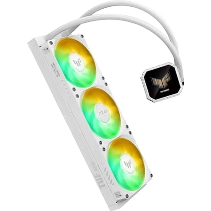 ASUS TUF Gaming LC III 360 ARGB LCD WHT, All-in-One-Flüssigkeitskühler mit 2,8 Zoll LCD-IPS-Display, drei ARGB-Lüftern und 400-mm-Rohren, Weiß – Bild 3