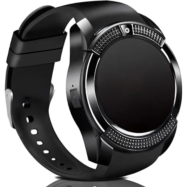 Retoo Smartwatch Damen Herre 1,54 Zoll Fitnessuhr Tracker Schrittzähler Herzfrequenz Sportuhr Schlafmonitor 380 mAh Armbanduhr Smart Watch Stoppuhr für Android in Schwarz – Bild 3