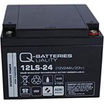 Q-Batteries 12LS-24 12V 24Ah Blei-Vlies-Akku AGM VRLA mit VDs