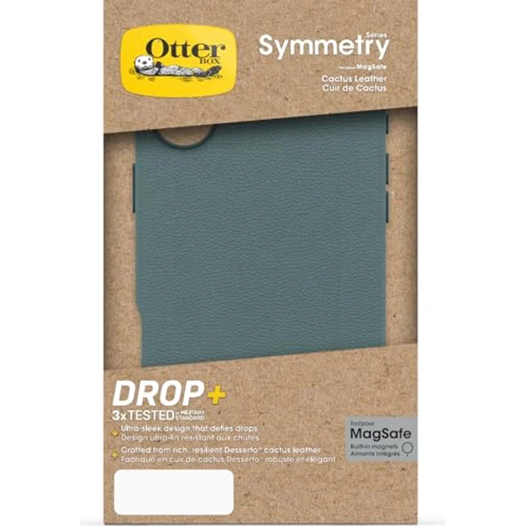 OtterBox Symmetry Series Cactus Leather MagSafe Hülle für iPhone 16 Plus, stoßfest, sturzsicher, dünne Schutzhülle, 3X getestet nach Militärstandard, Grün – Bild 5