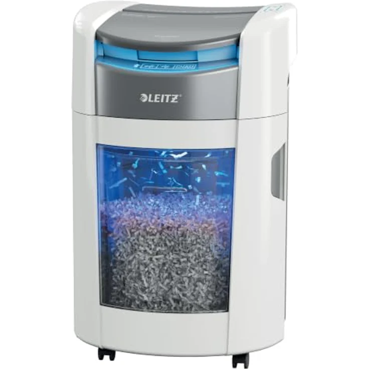 Leitz IQ OptiMax Autofeed 200, Partikelschnitt Aktenvernichter P-4, 200 Blatt Kapazität, BRT Technologie, 21 l Behälter – Bild 1