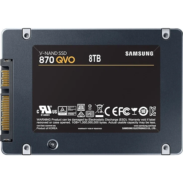 Samsung 870 QVO MZ-77Q8T0BW - Solid-State-Disk - verschlüsselt - 8 TB - intern - 2.5 Zoll (6.4 cm) - SATA 6Gb/s - Puffer: 8 GB - 256-Bit-AES - TCG Opal Encryption (MZ-77Q8T0BW) – Bild 5