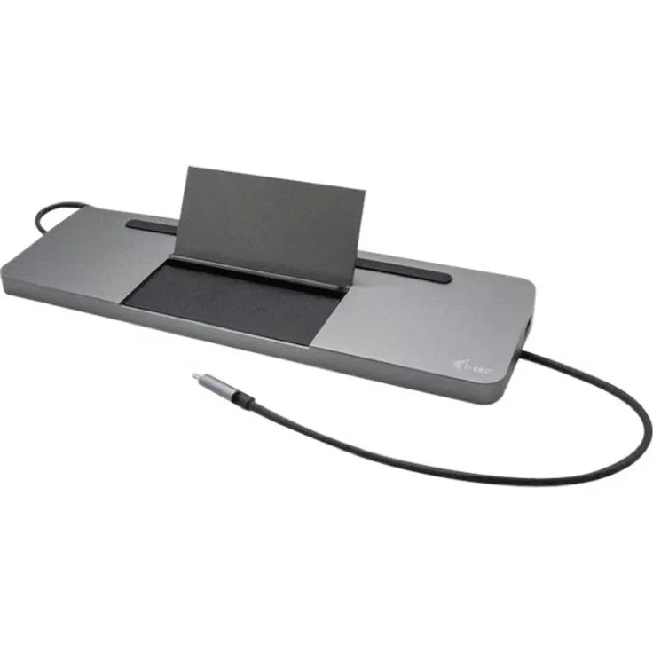 i-tec USB-C Metal Ergonomic 4K 3x Display Docking Station Dockingstation, grau