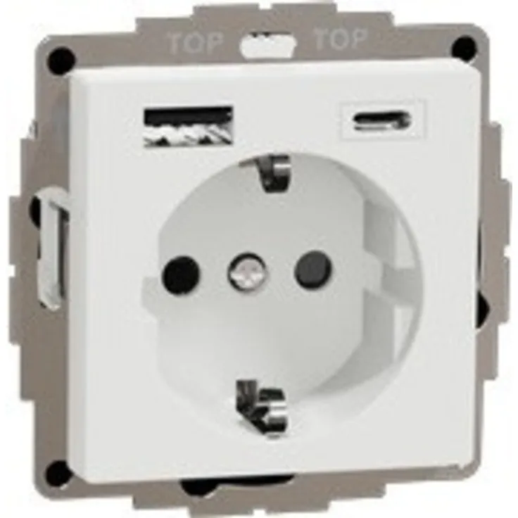 Merten GmbH Schuko Steckdose mit USB Ladegert MEG2367-0325, MEG2367-0325