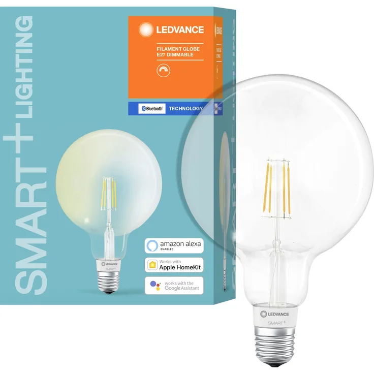 Ledvance SMART+ Filament Globe 5,5W (50W) E27 BT klar dimmbar Warmweiß