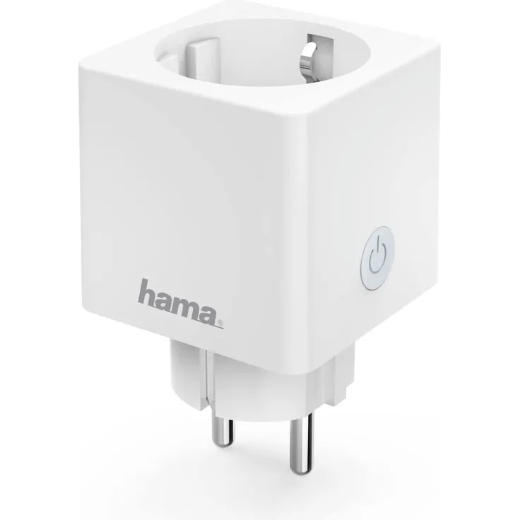 Hama ‎00176573 WLAN Steckdose Advanced, Mini Plug, smarte Steckdose ohne Hub, WiFi Steckdose für Sprach- und App-Steuerung, 3680 W, 16 A, 220 - 240 V, 50 Hz, weiß