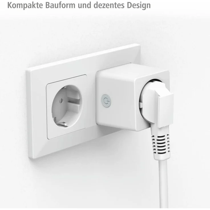 Hama ‎00176573 WLAN Steckdose Advanced, Mini Plug, smarte Steckdose ohne Hub, WiFi Steckdose für Sprach- und App-Steuerung, 3680 W, 16 A, 220 - 240 V, 50 Hz, weiß – Bild 6