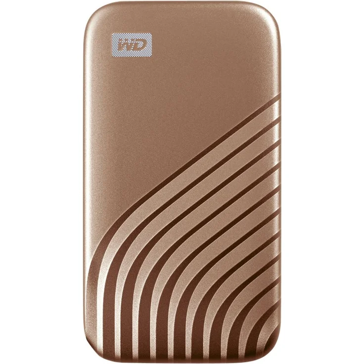 WD My Passport SSD WDBAGF0010BGD - Solid-State-Disk - verschlüsselt - 1 TB - extern (tragbar) - USB 3.2 Gen 2 (USB-C Steckverbinder) - 256-Bit-AES - Gold (WDBAGF0010BGD-WESN) – Bild 3