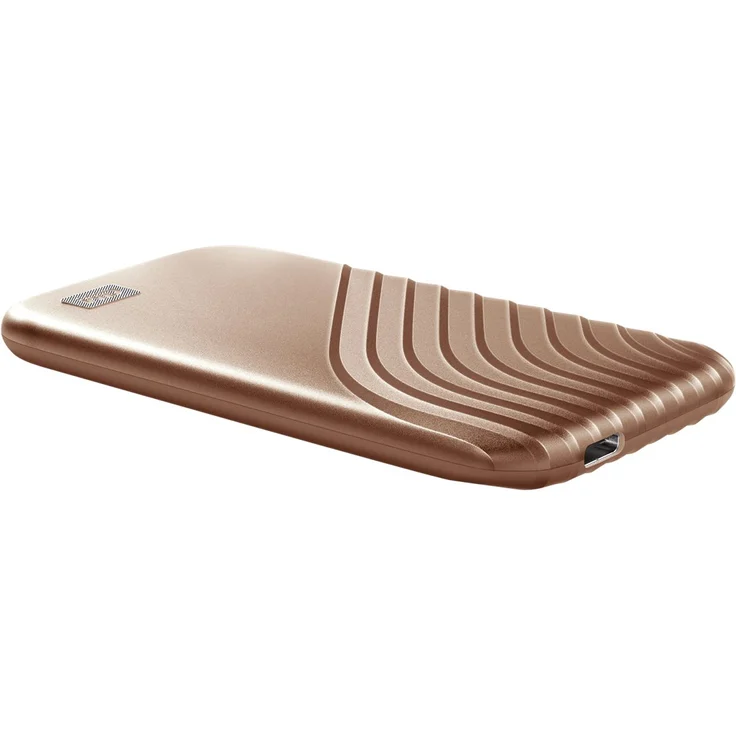 WD My Passport SSD WDBAGF0010BGD - Solid-State-Disk - verschlüsselt - 1 TB - extern (tragbar) - USB 3.2 Gen 2 (USB-C Steckverbinder) - 256-Bit-AES - Gold (WDBAGF0010BGD-WESN) – Bild 4