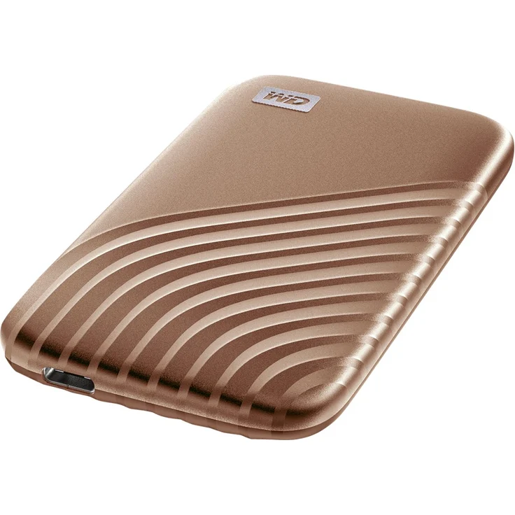 WD My Passport SSD WDBAGF5000AGD - Solid-State-Disk - verschlüsselt - 500 GB - extern (tragbar) - USB 3.2 Gen 2 (USB-C Steckverbinder) - 256-Bit-AES - Gold (WDBAGF5000AGD-WESN) – Bild 5