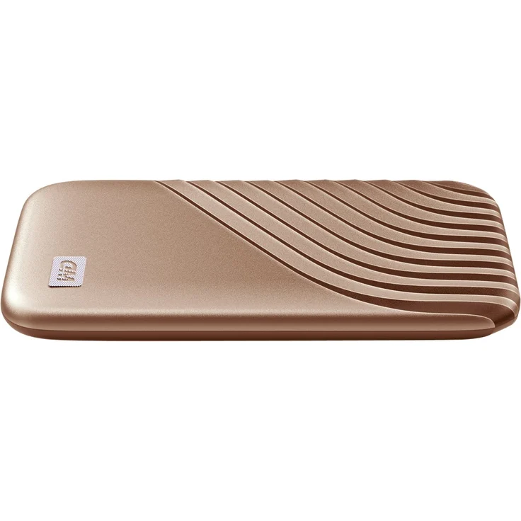WD My Passport SSD WDBAGF5000AGD - Solid-State-Disk - verschlüsselt - 500 GB - extern (tragbar) - USB 3.2 Gen 2 (USB-C Steckverbinder) - 256-Bit-AES - Gold (WDBAGF5000AGD-WESN) – Bild 2