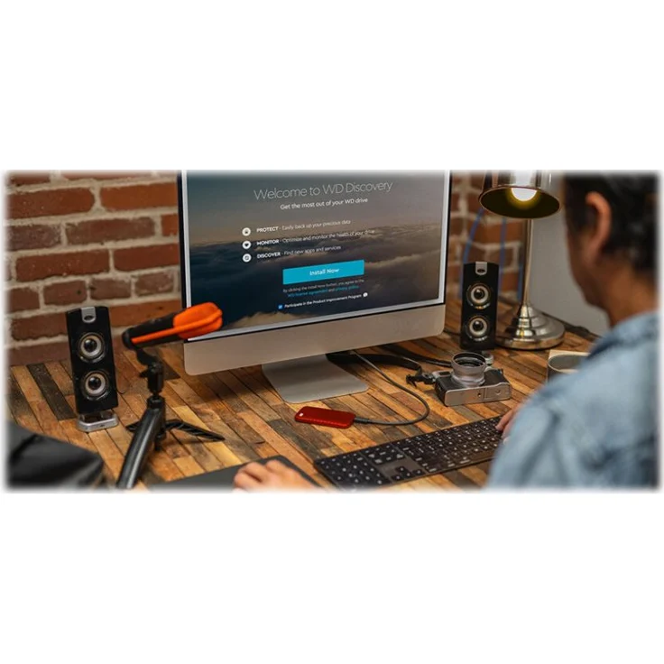 WD My Passport SSD WDBAGF5000ARD - Solid-State-Disk - verschlüsselt - 500 GB - extern (tragbar) - USB 3.2 Gen 2 (USB-C Steckverbinder) - 256-Bit-AES - Rot (WDBAGF5000ARD-WESN) – Bild 3