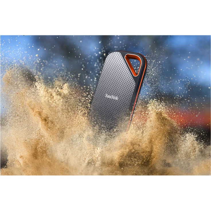 SanDisk Extreme PRO Portable - Solid-State-Disk - verschlüsselt - 1 TB - extern (tragbar) - USB 3.2 Gen 2x2 - 128-Bit AES (SDSSDE81-1T00-G25) – Bild 7