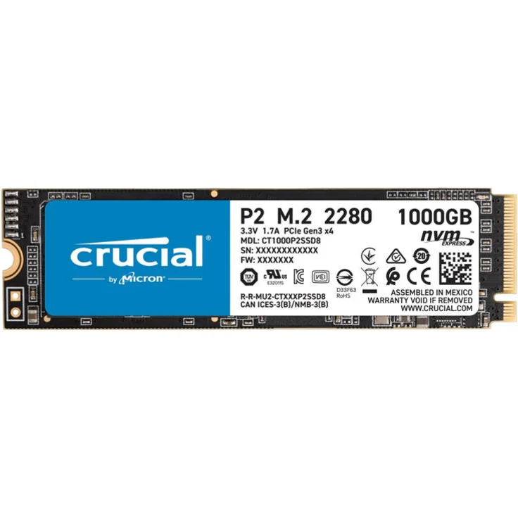 Crucial P2 - Solid-State-Disk - 1 TB - intern - M.2 2280 - PCI Express 3.0 x4 (NVMe) (CT1000P2SSD8) – Bild 10