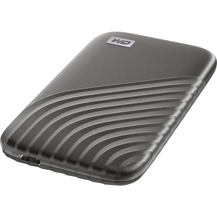 WD My Passport SSD WDBAGF0020BGY - Solid-State-Disk - verschlüsselt - 2 TB - extern (tragbar) - USB 3.2 Gen 2 (USB-C Steckverbinder) - 256-Bit-AES - Space-grau (WDBAGF0020BGY-WESN) – Bild 3