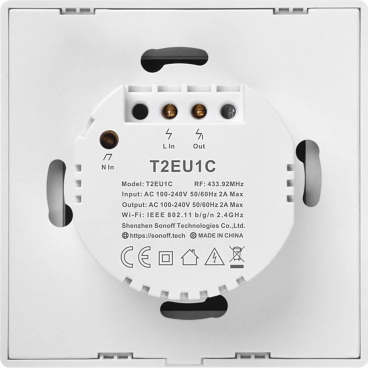 Sonoff Wi-Fi Wandschalter T2EU1C-TX (IM190314015) – Bild 3