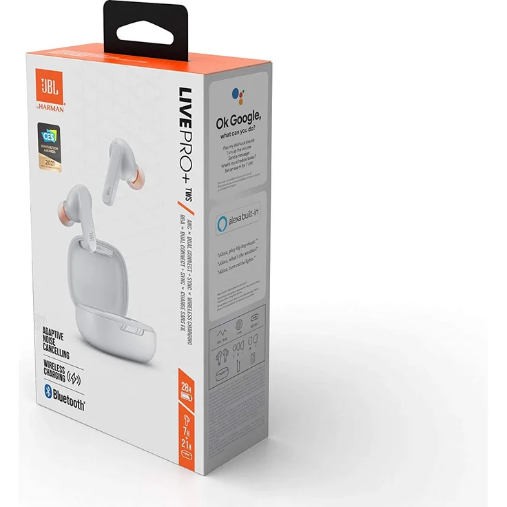 JBL Live Pro+ In-ear True Wireless Kopfhörer Bluetooth mit Noise Cancelling und Mikrofon weiß – Bild 11