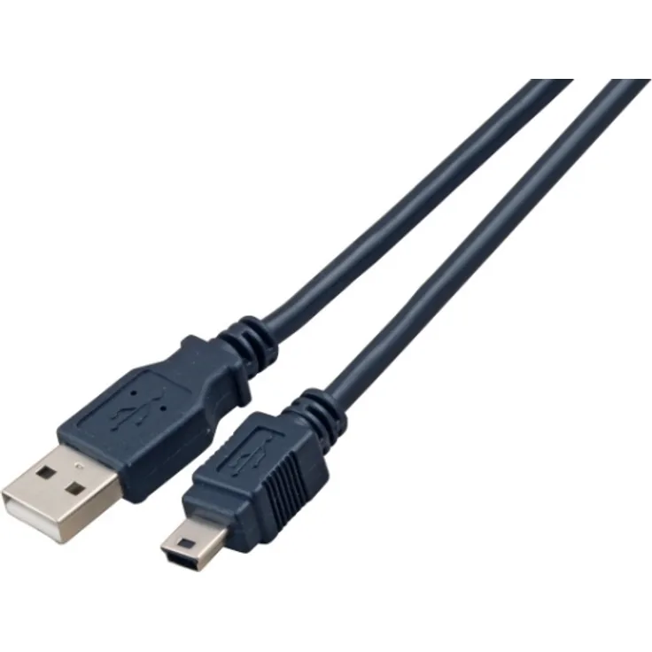 USB2.0 Anschlusskabel A-Mini B (5polig), St.-St., 3,0m, schwarz, Classic Umspritzt, Geschirmt Aufbau der USB2.0 Spezifikation Farbe schwarz (K5250SW.3V2)