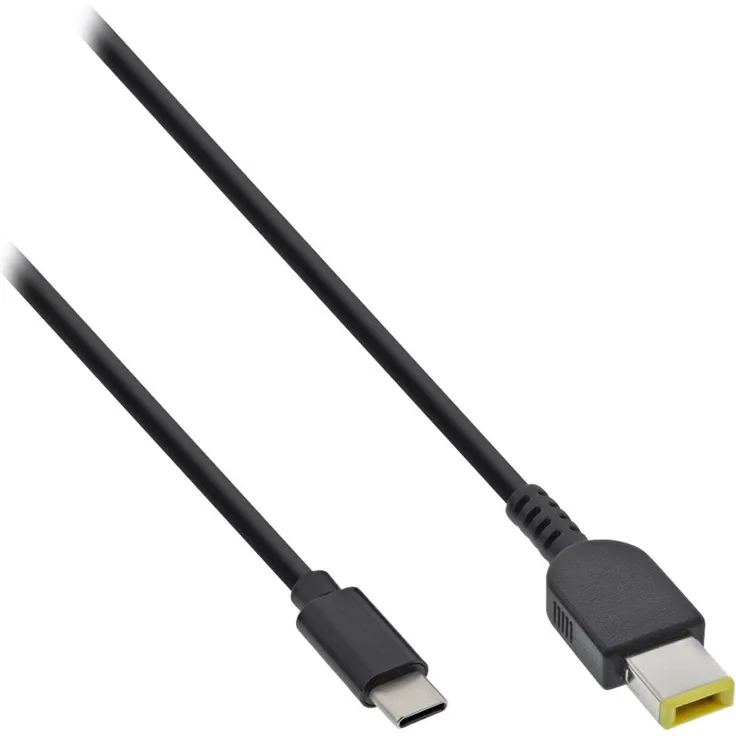 InLine - Stromkabel - USB-C (M) bis Stromstecker (11 mm x 11 mm x 4,5 mm) (M) - DC 18 - 20 V - 3.25 A - 2 m - Schwarz (26671)