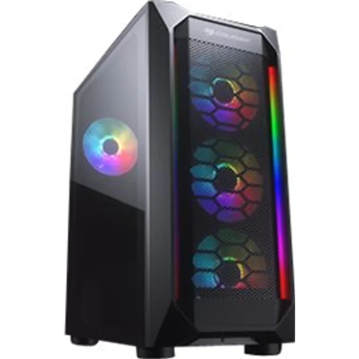 COUGAR Case MX410 Mesh-G RGB Mid tower Mesh with RGB strips tempered glass 4 RGB LED fan