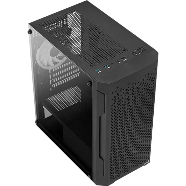 Aerocool Trinity Mini-G-BK-v2 Tower-Gehäuse, schwarz – Bild 4