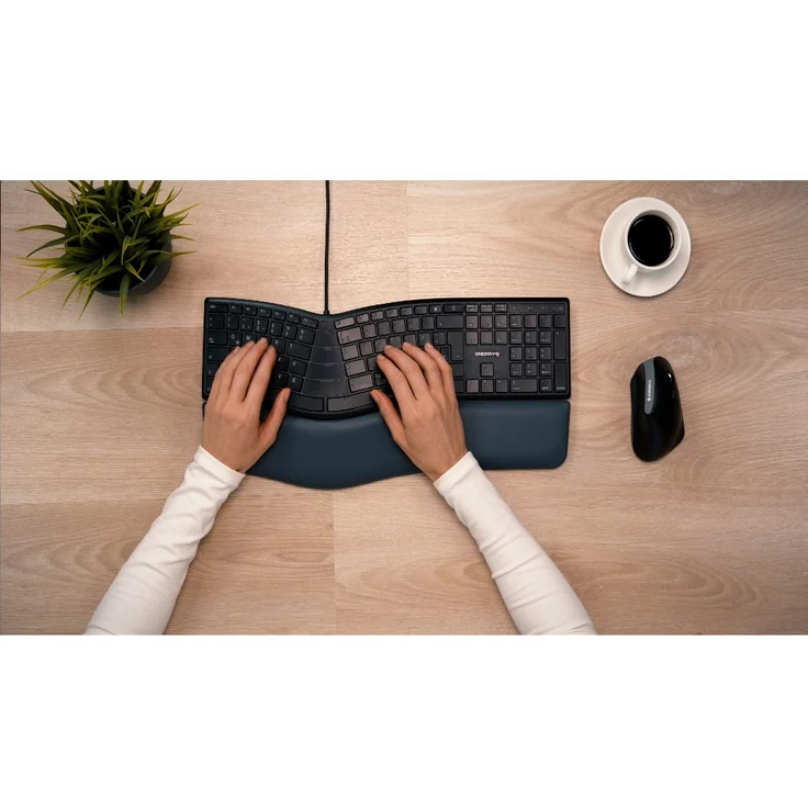 CHERRY KC 4500 ERGO - Tastatur - USB - QWERTZ - Deutsch - Schwarz (JK-4500DE-2) – Bild 4