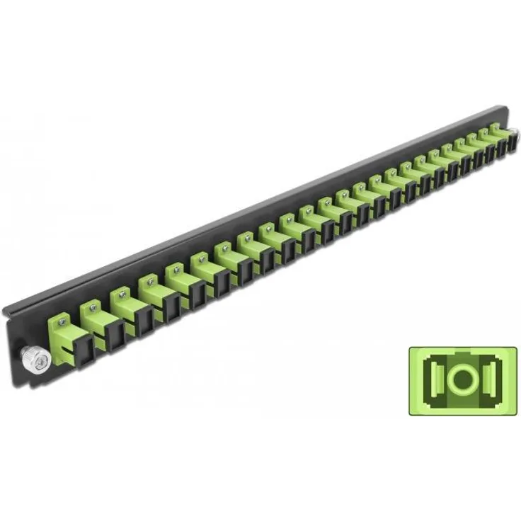 DELOCK 48.26cm 19Zoll Spleissbox Frontblende 24 Port SC Simplex lindgrn
