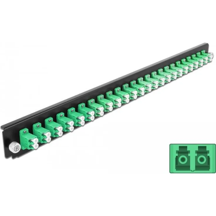 Delock 19 Spließbox Frontblende 24 Port LC Duplex grün