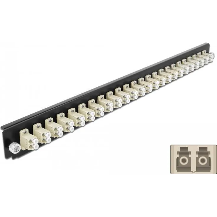Delock 19 Spleißbox Frontblende 24 Port LC Duplex beige