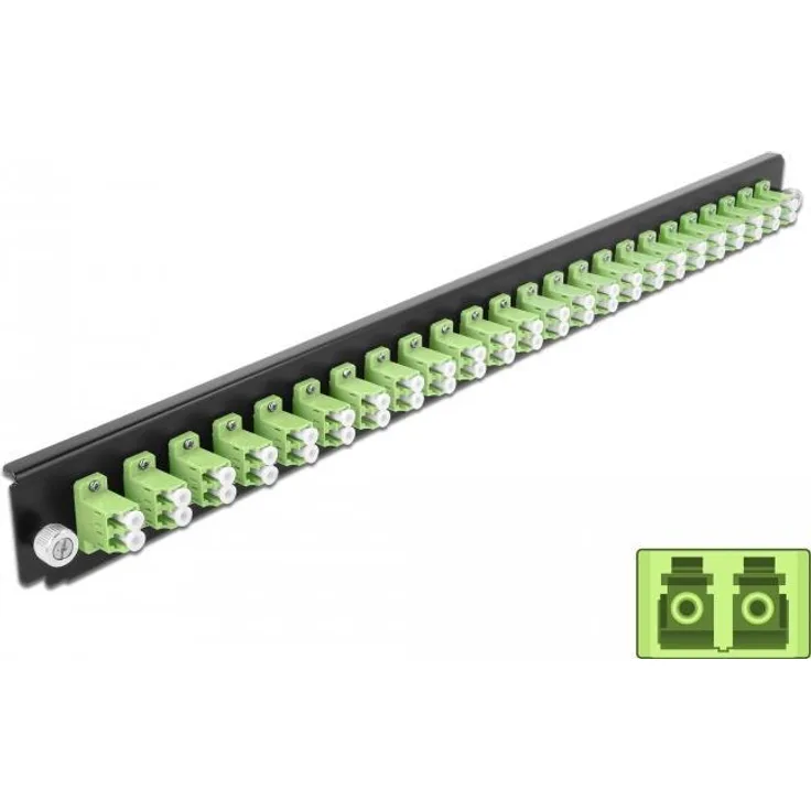 Delock 19 Spleißbox Frontblende 24 Port LC Duplex lindgrün