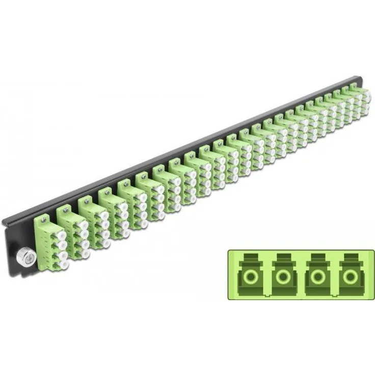 Delock 19 Spleißbox Frontblende 24 Port LC Quad lindgrün