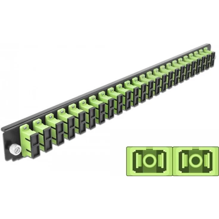 Delock 19 Spleißbox Frontblende 24 Port SC Duplex lindgrün (43368)