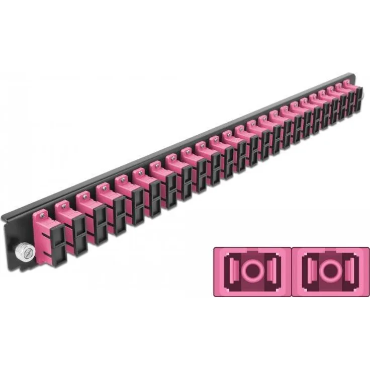 Delock 19 Spleißbox Frontblende 24 Port SC Duplex violett (43367)