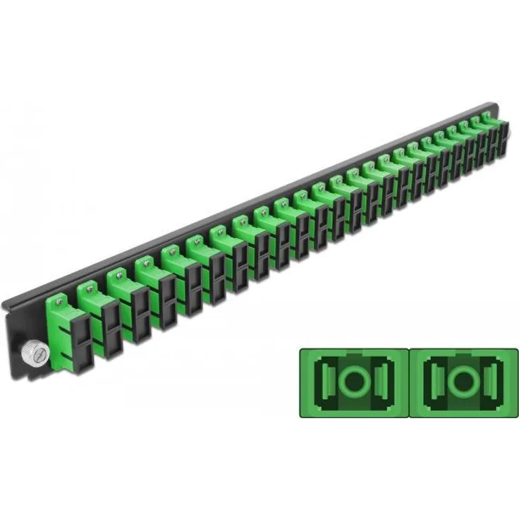 Delock 19 Spleißbox Frontblende 24 Port SC Duplex grün (43364)