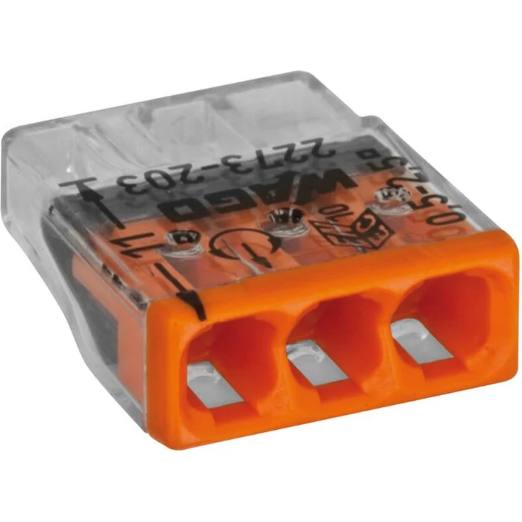 WAGO 2273-0203 COMPACT Verbindungsdosenklemme, 3 Fach, orange - Inhalt: 100 Stück – Bild 7